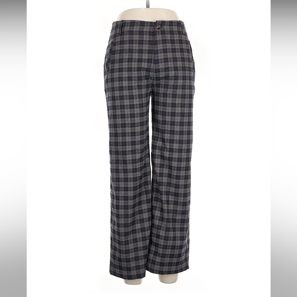Plaid Button-Up Skirt